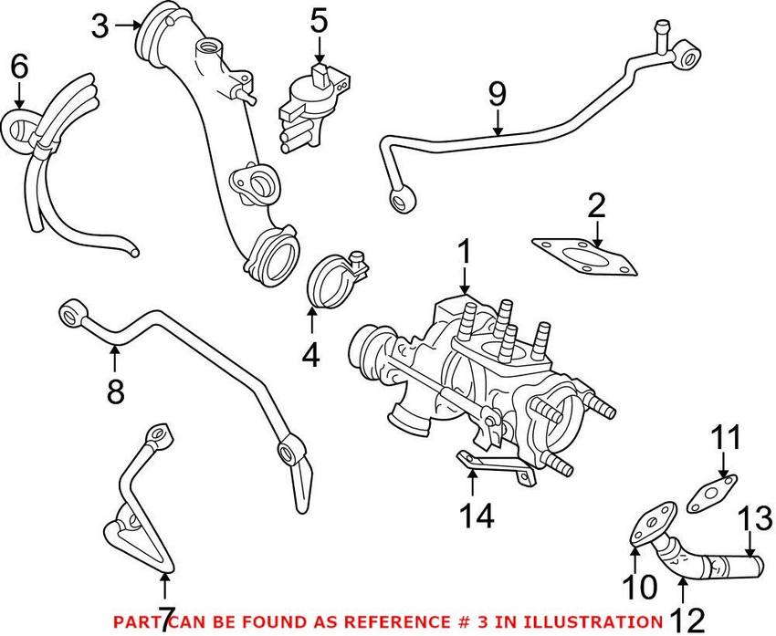 SAAB Turbocharger Intake Pipe 55559826